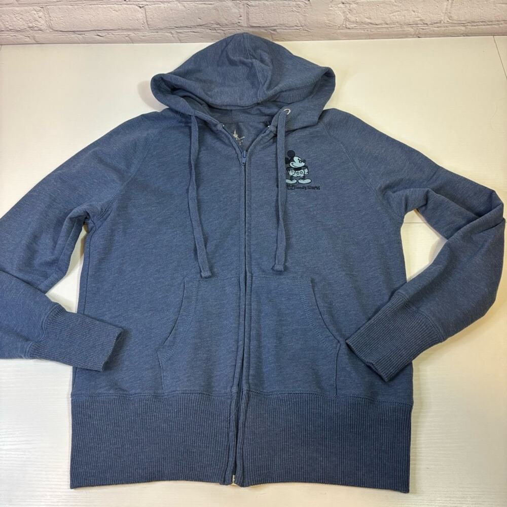 Disney Parks Walt Disney World Mickey Mouse Blue Hoodie Sweatshirt Small J0188